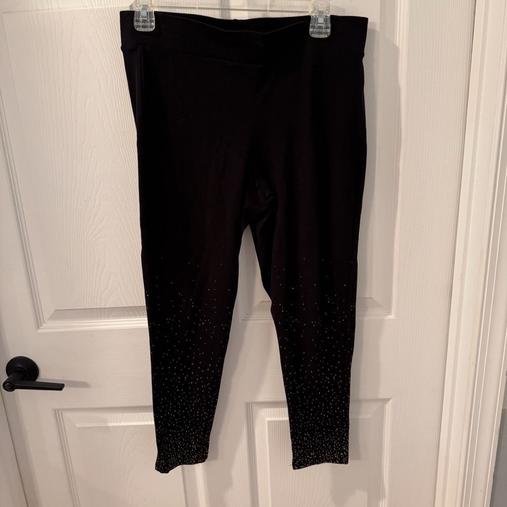 Torrid‎ 1 Leggings Womens 1X Plus Size Black Capri Knit Athleisure Athletic